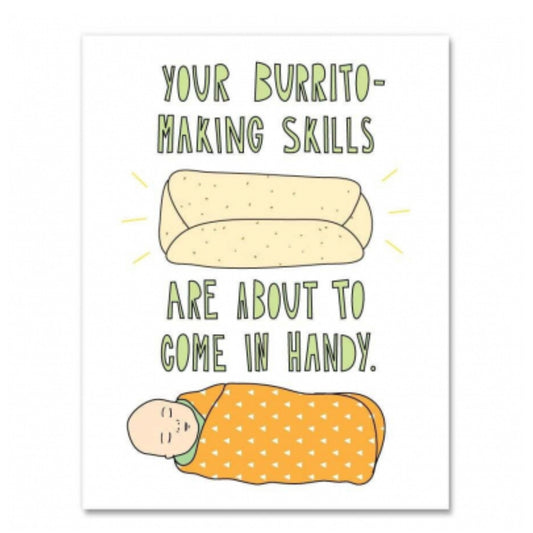 Burrito Skills Baby Card