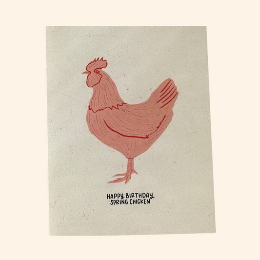 Happy Birthday Spring Chicken Card