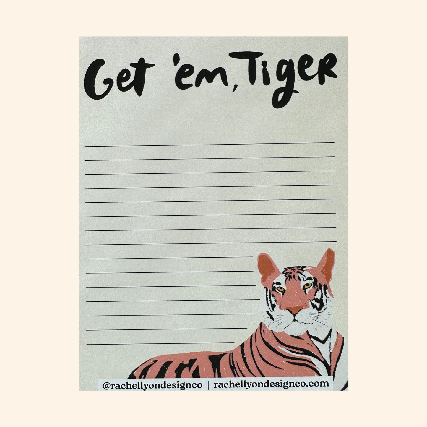 Go Get ‘Em Tiger Notepad