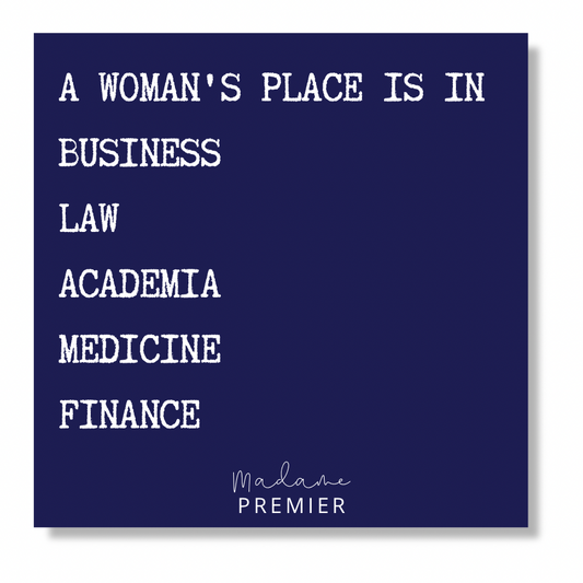 Madame Premier A Woman's Place Is In Business Navy Sticker