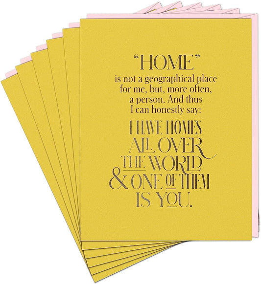 Home Is Not A Geographical Place Friendship Card
