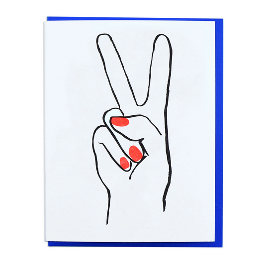 Peace Sign Hand Card