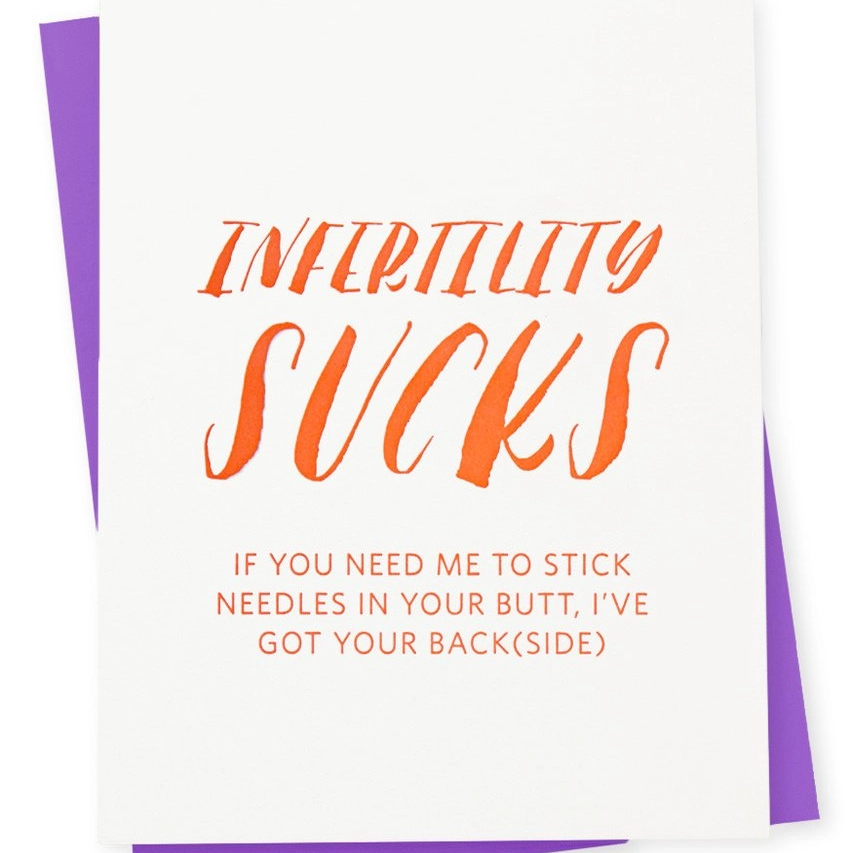 Infertility Sucks Card