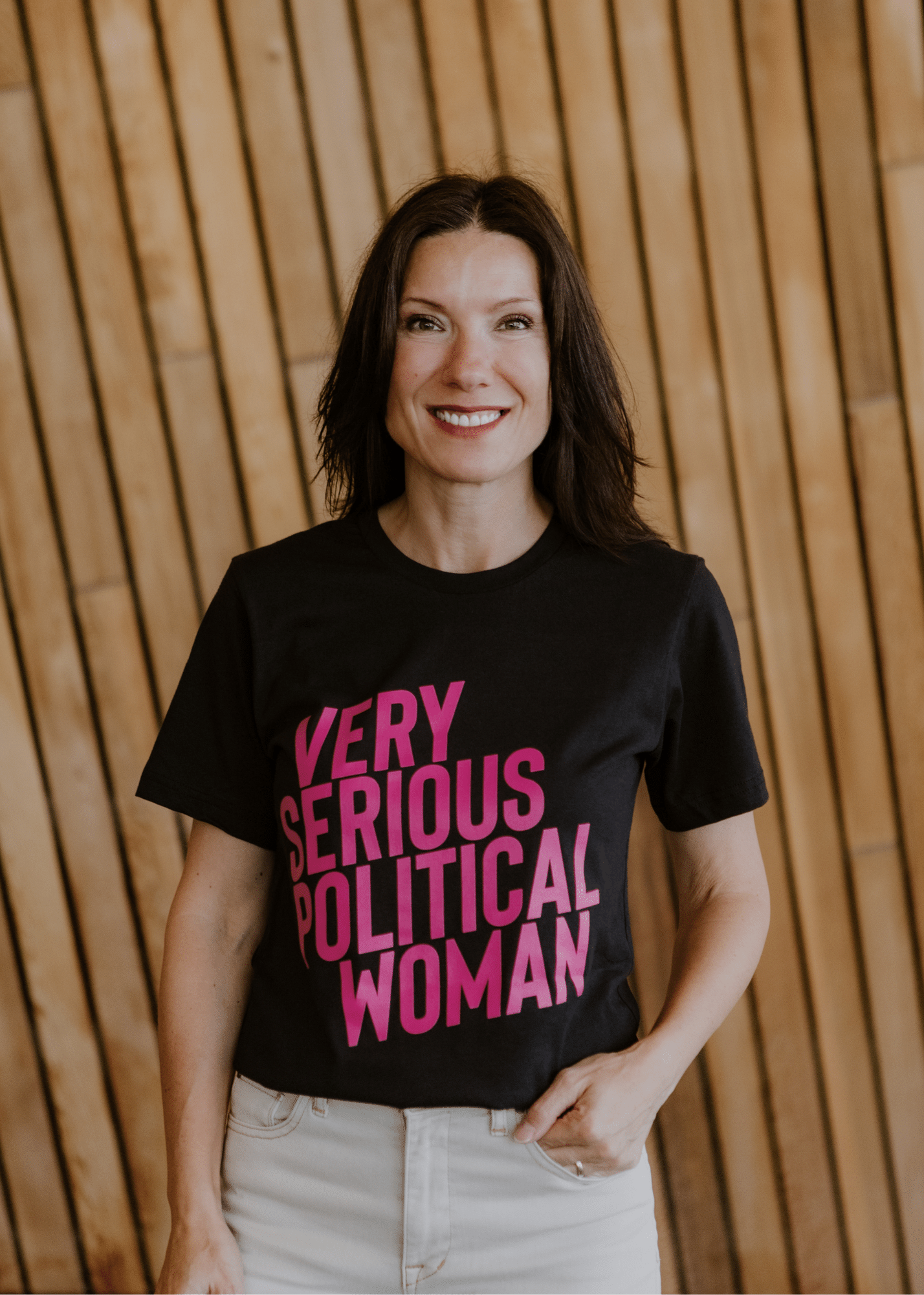 Madame Premier Very Serious Political Woman Black Adult T-Shirt