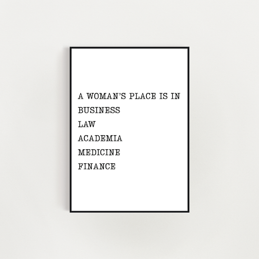 Madame Premier A Woman's Place Is In Business Letterpress Print