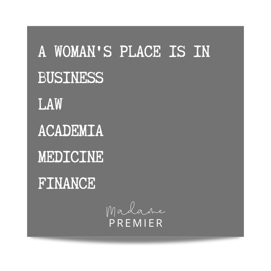 Madame Premier A Woman's Place Is In Business Sticker