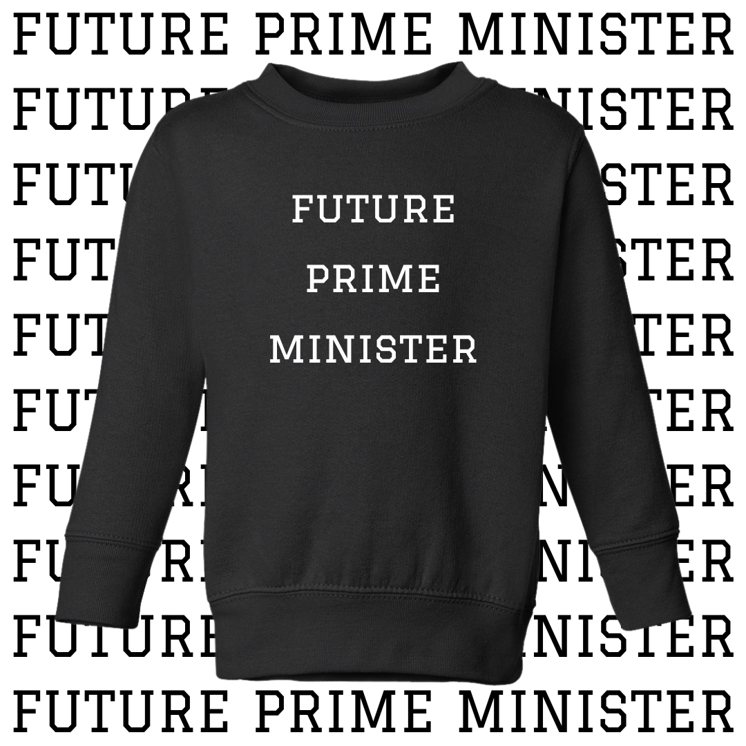 Madame Premier Future Prime Minister Black Toddler Sweater